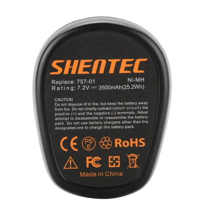 SHENTEC 2-Pack 3.5Ah 7.2V High Capacity Battery Compatible with Dremel