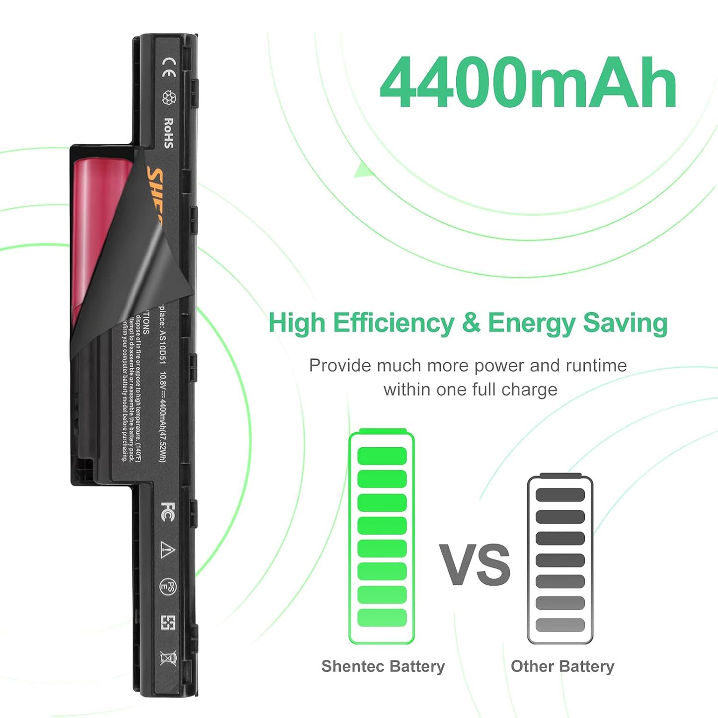 SHENTEC AS10D31 AS10D51 AS10D81 AS10D75 Battery for Acer Aspire