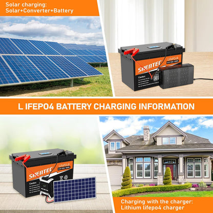 SHENTEC LiFePO4 150Ah Bluetooth Lithium Battery Built-in 150A BMS