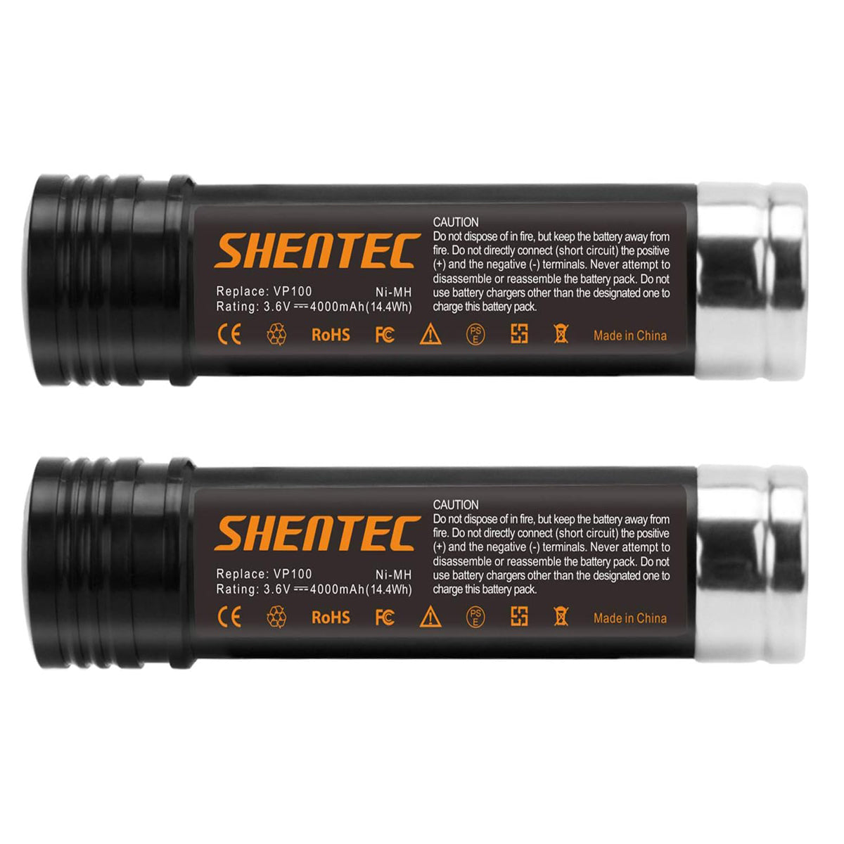 SHENTEC 2-Pack 4000mAh 3.6V Replacement Battery Compatible with Black & Decker Versapak